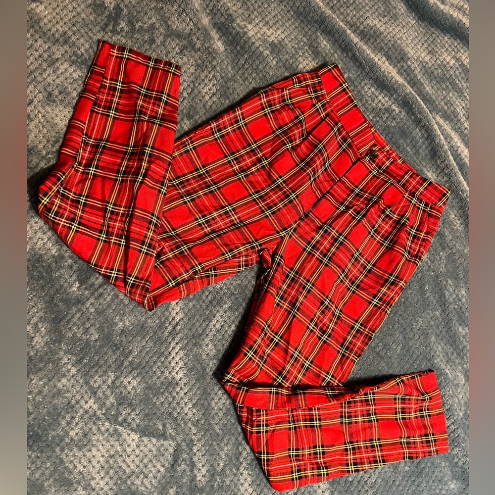 ⚡️ red flannel print pants